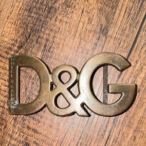 Dolce & Gabbana Bronze Logo Belt Buckle